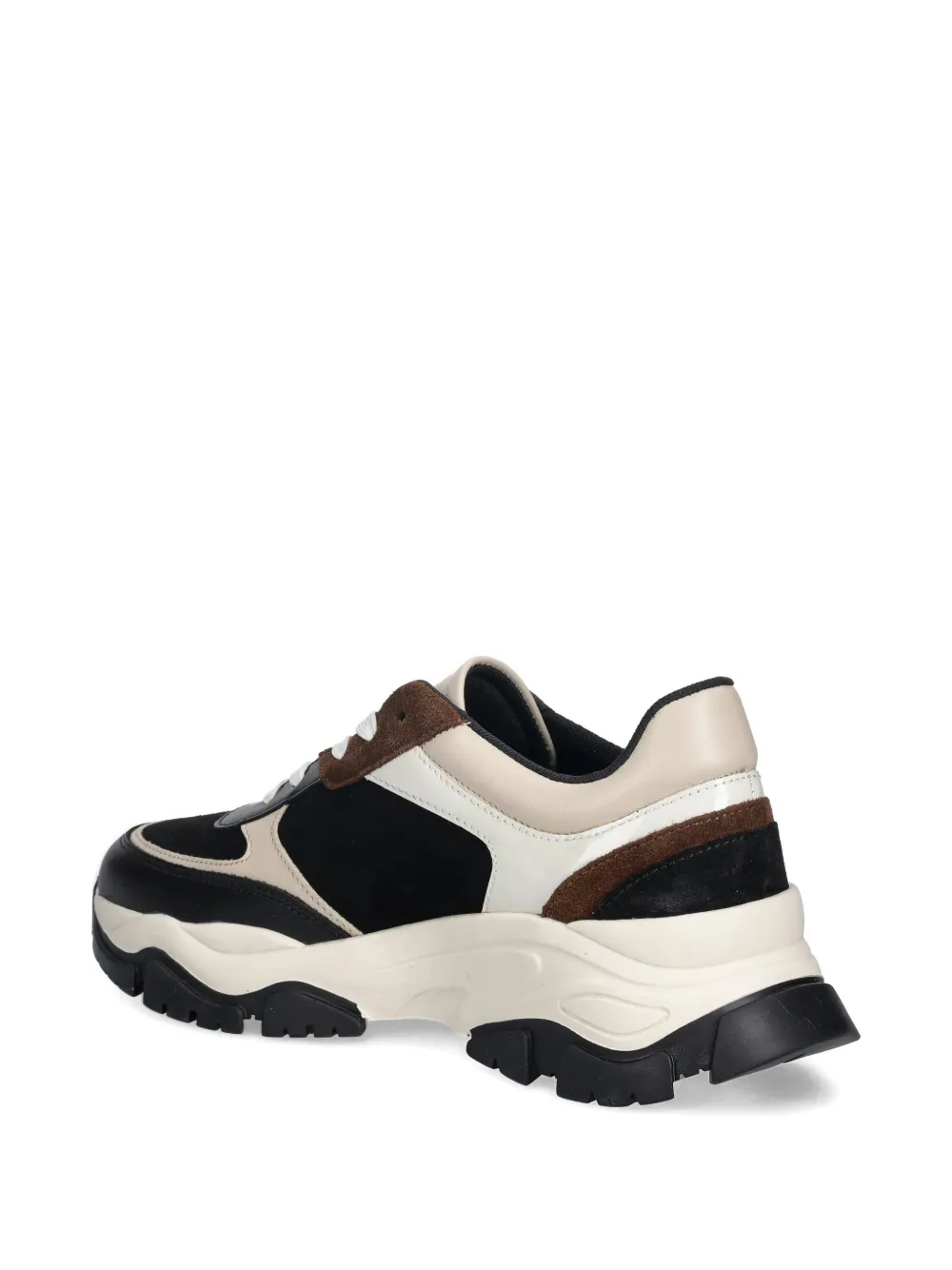 Baldinini lace-up panelled sneakers Zwart