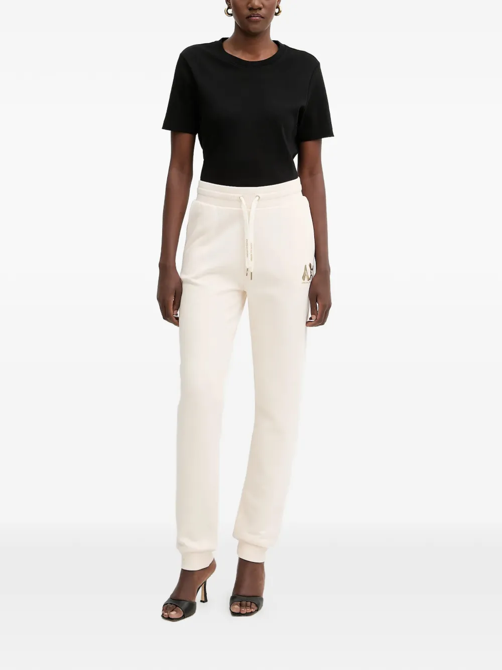 Armani Exchange logo-detail trousers - Beige