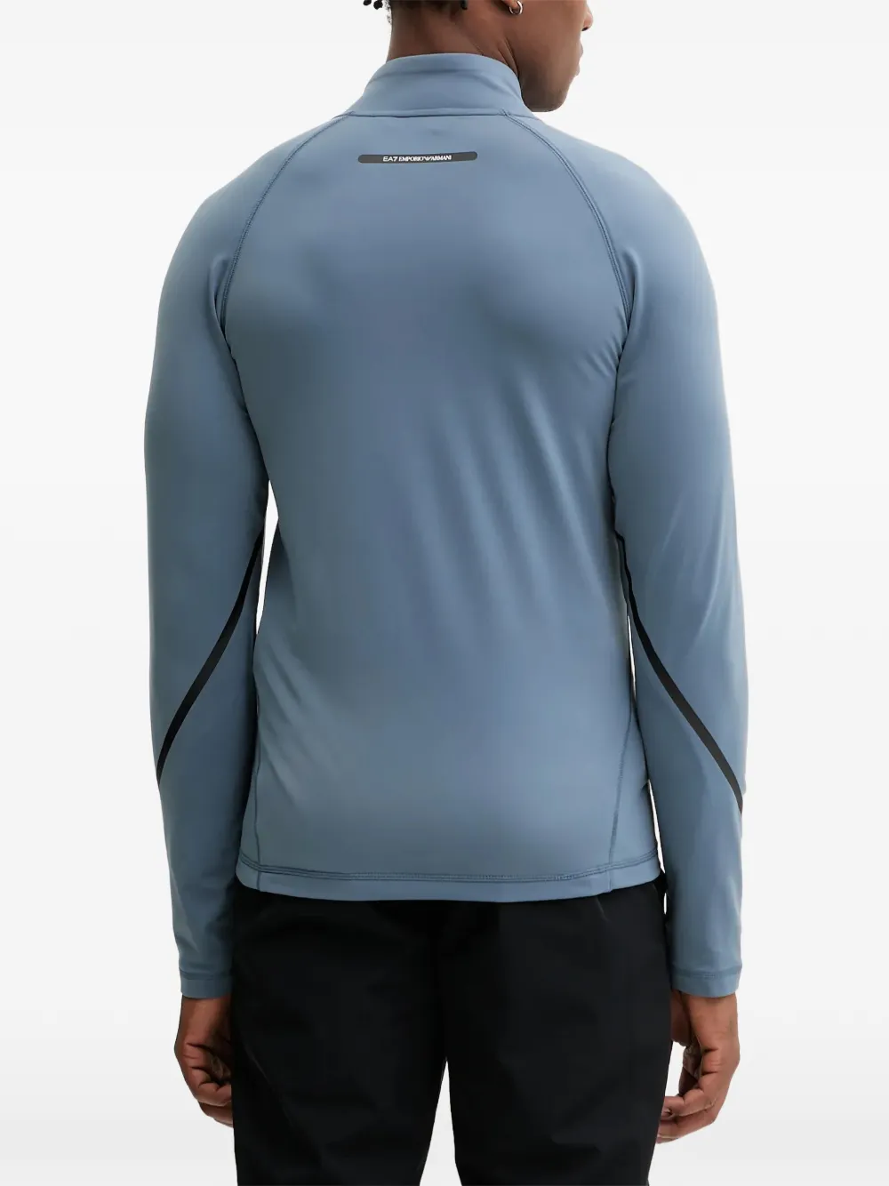 Ea7 Emporio Armani Sweater met borstzak en rits Blauw