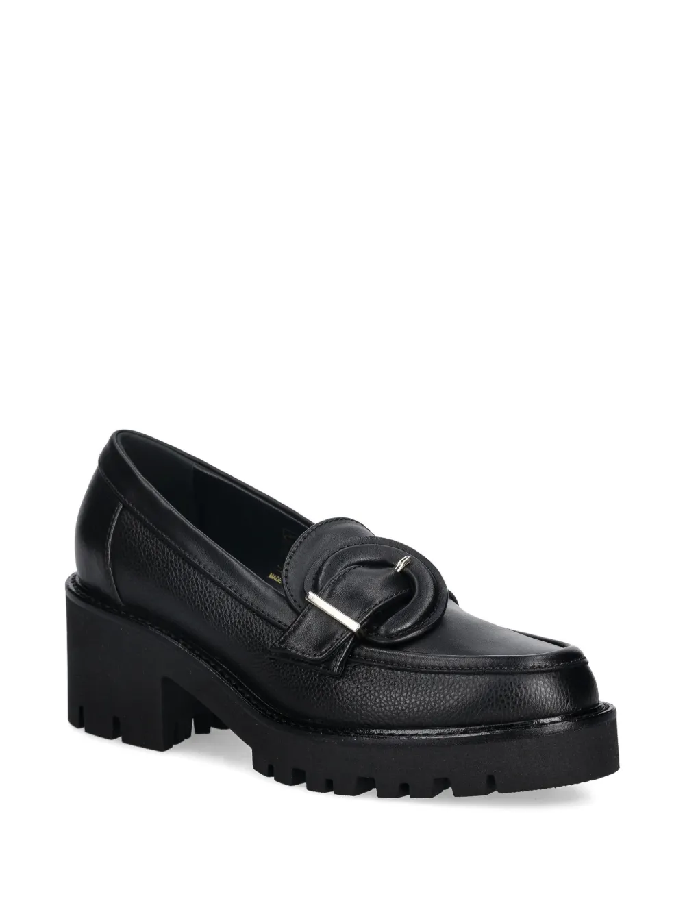Baldinini buckle lug-sole heeled loafers - Zwart
