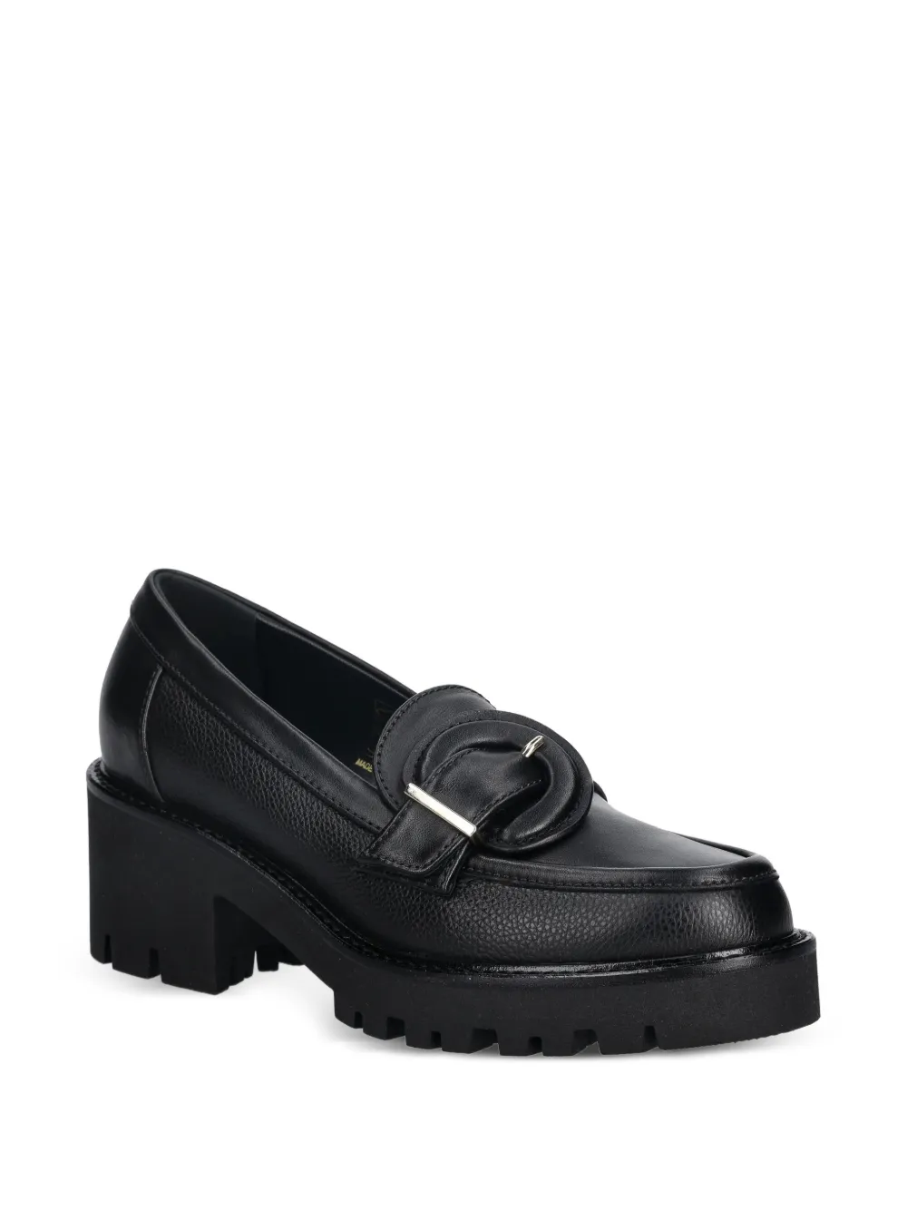 Baldinini Loafers met gesp en hak Zwart