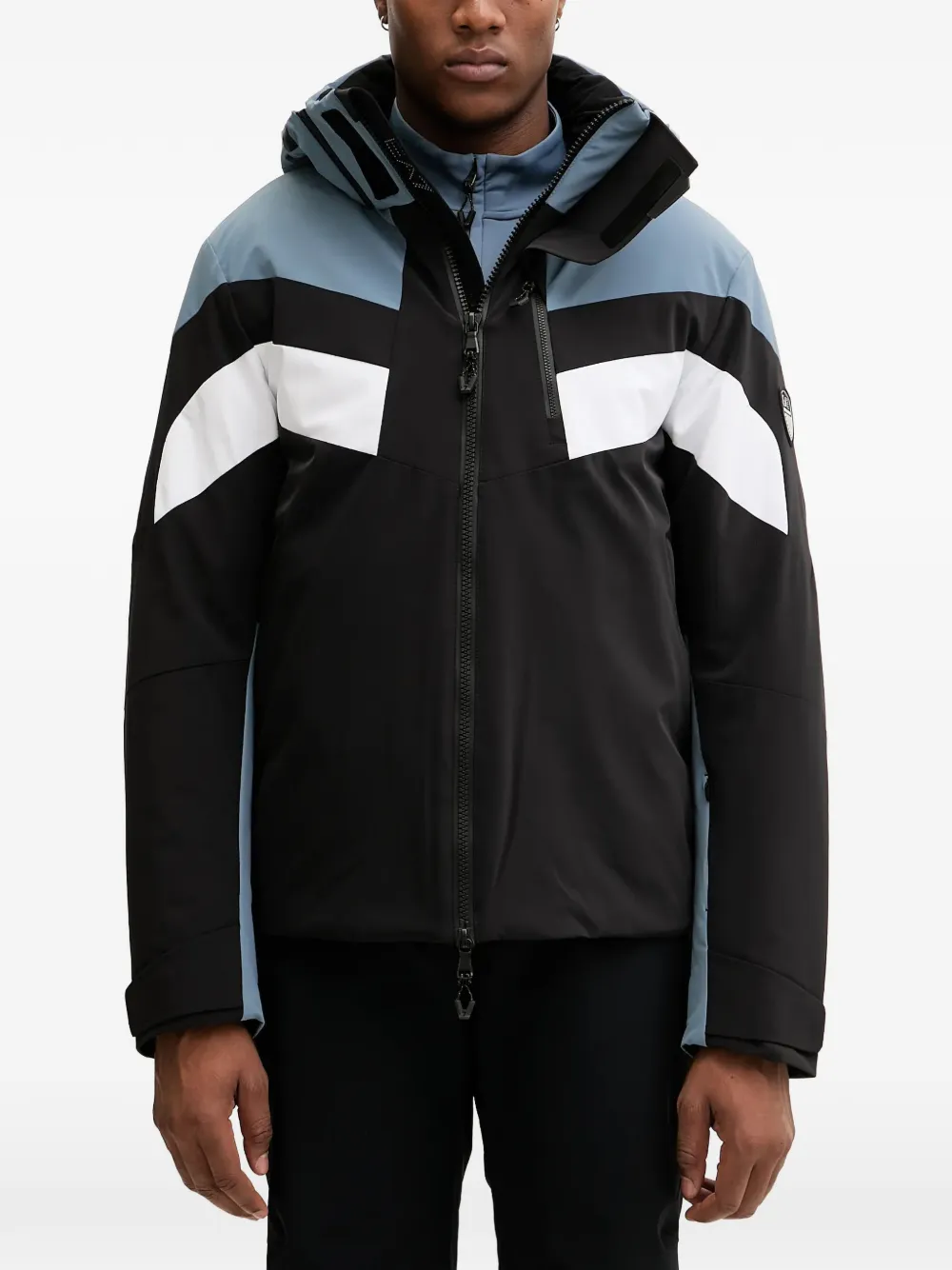 Ea7 Emporio Armani Giacca da sci con design color-block - Nero