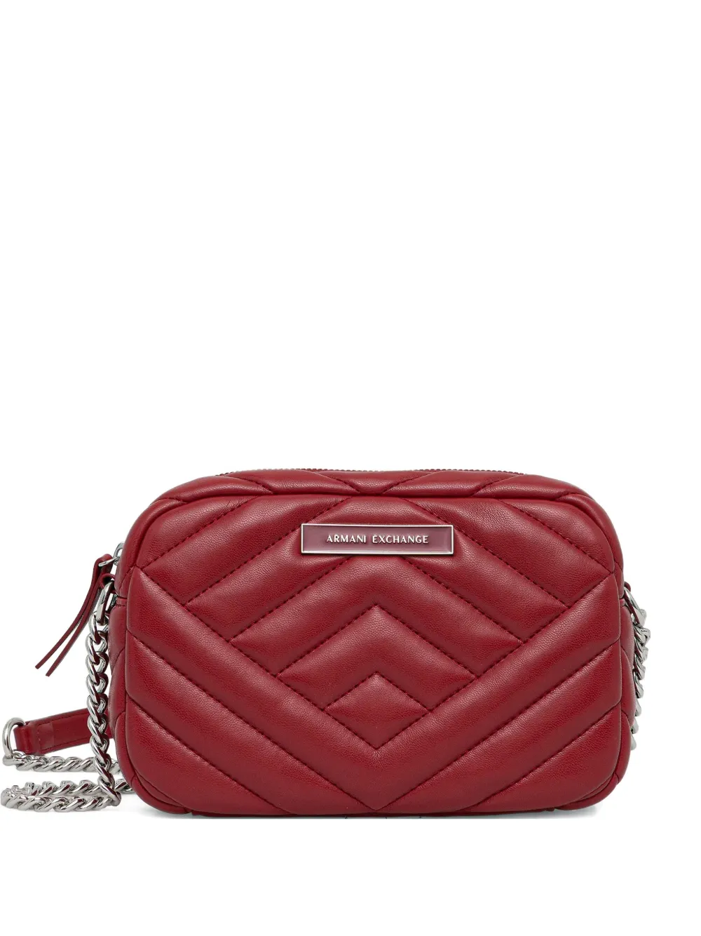 Armani Exchange quilted-pattern crossbody bag - Rosso