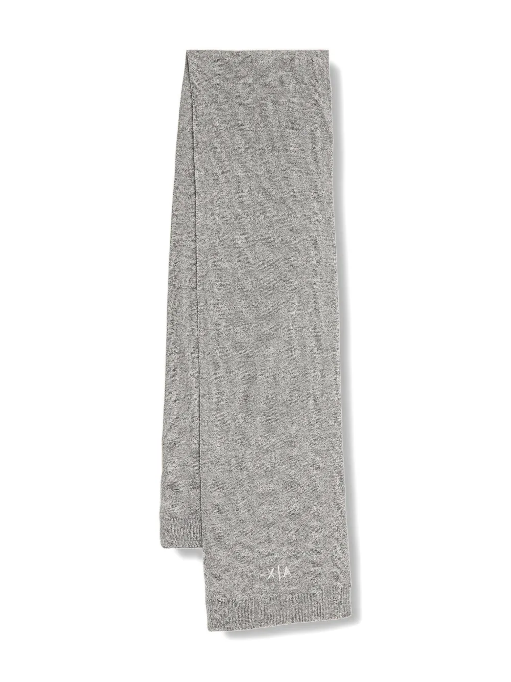 Armani Exchange logo-embroidered scarf - Grigio