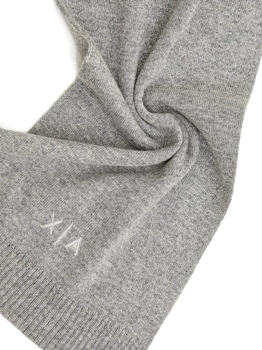 Armani Exchange logo-embroidered scarf - Grijs