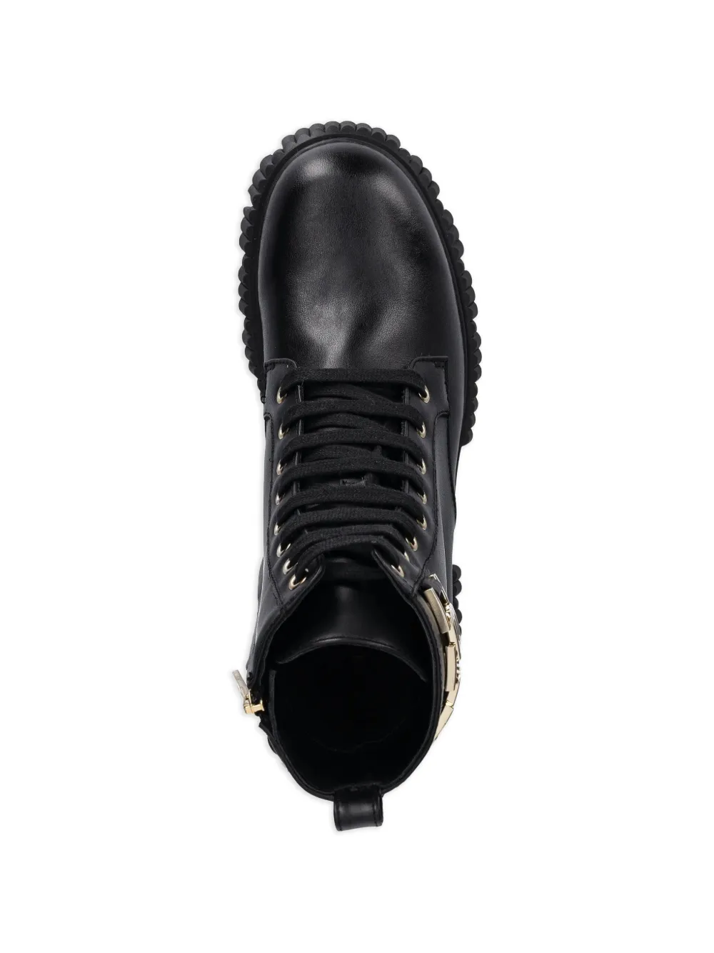 Lace-Up Chain Combat Boots