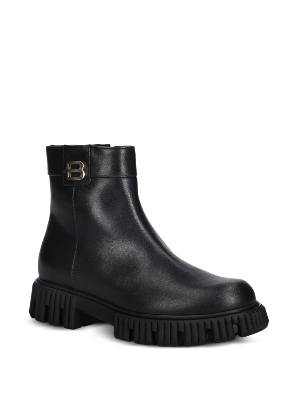  Baldinini Lug-sole Ankle Boots - Black 