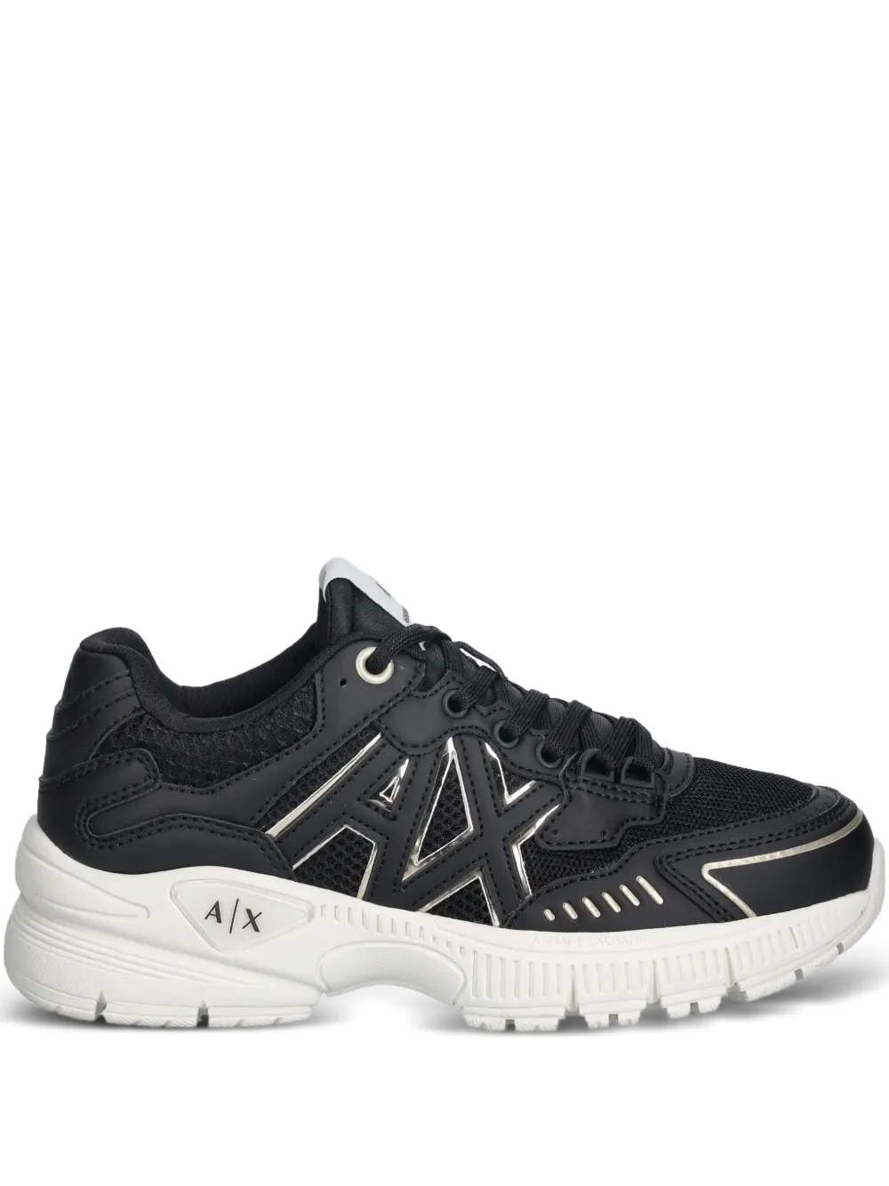 Armani Exchange logo-patch sneakers - Schwarz
