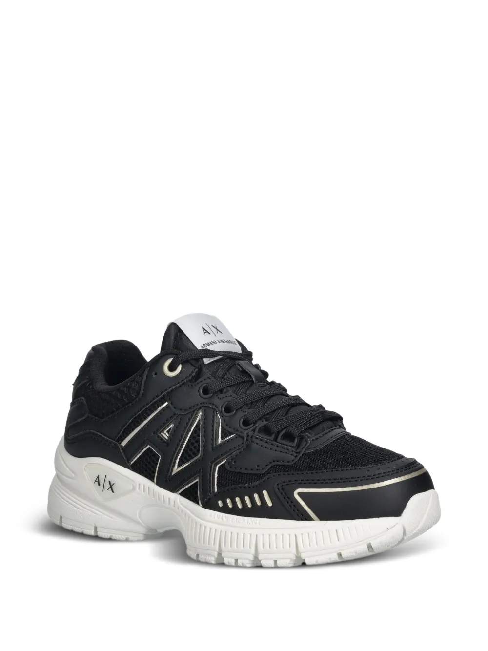 Armani Exchange Logo-patch Sneakers - Black 