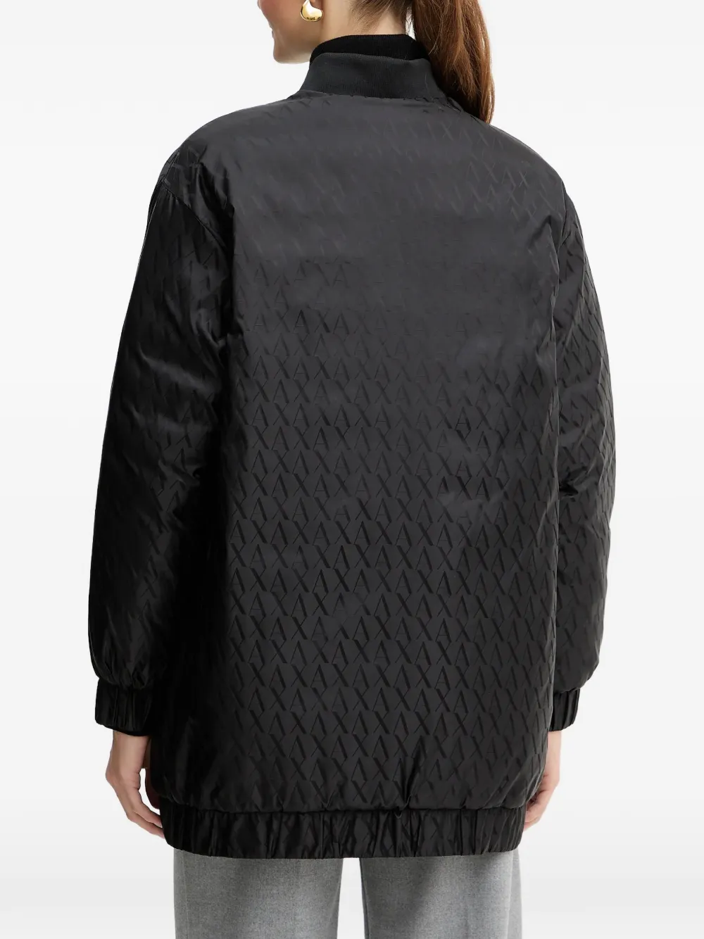 Armani Exchange Jack met ritssluiting en patroon Zwart