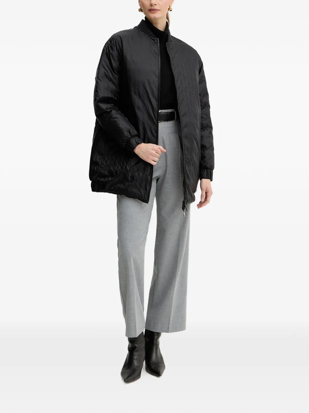  Armani Exchange Zip-fastening Patterned Jacket - Black 
