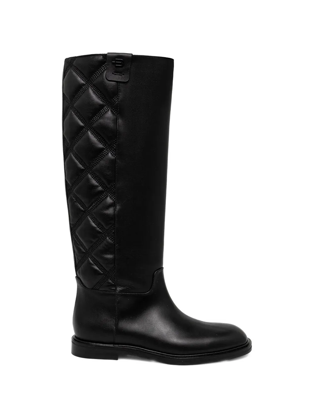 Baldinini quilted knee-high boots Zwart