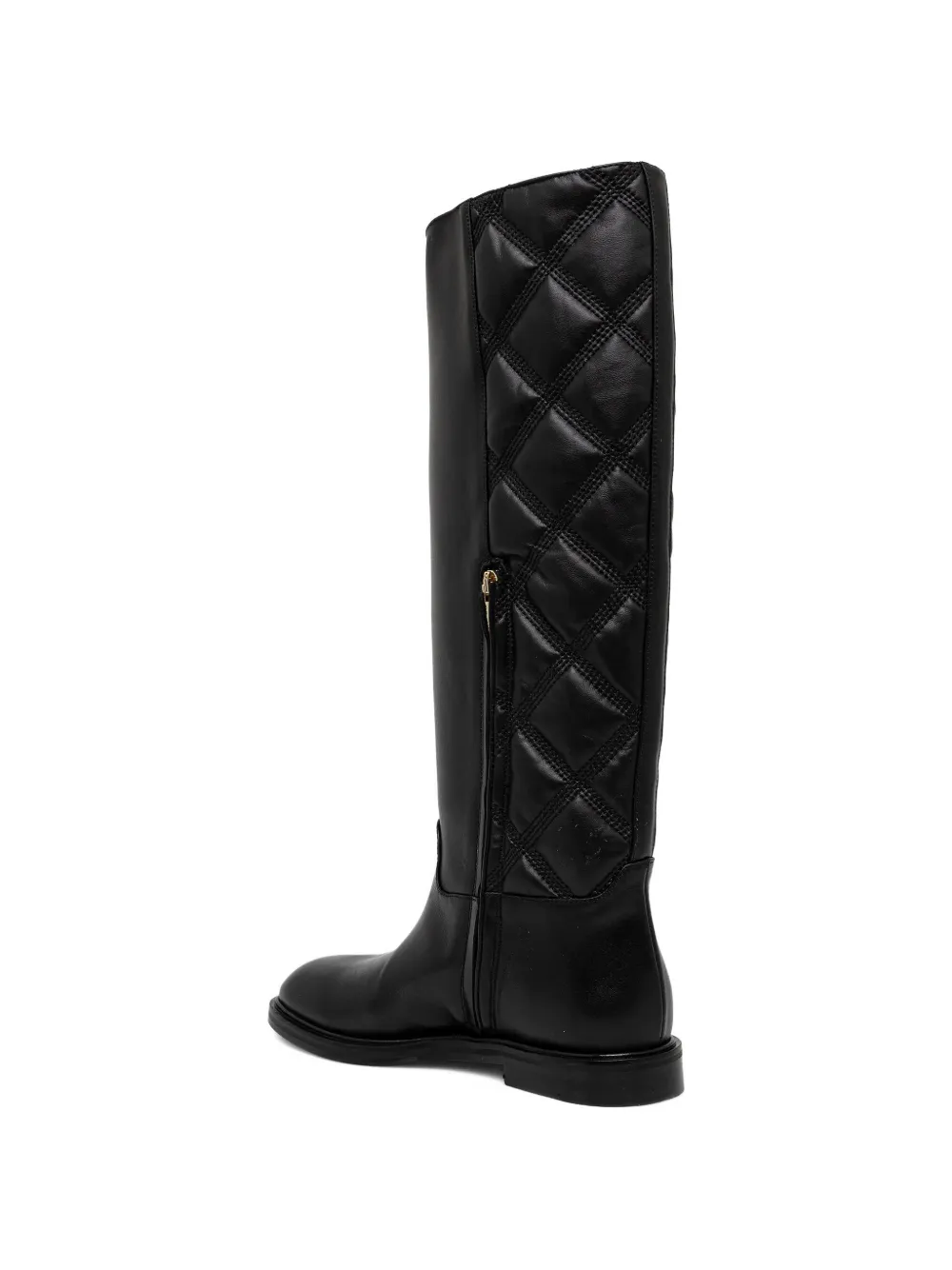 Baldinini quilted knee-high boots Zwart