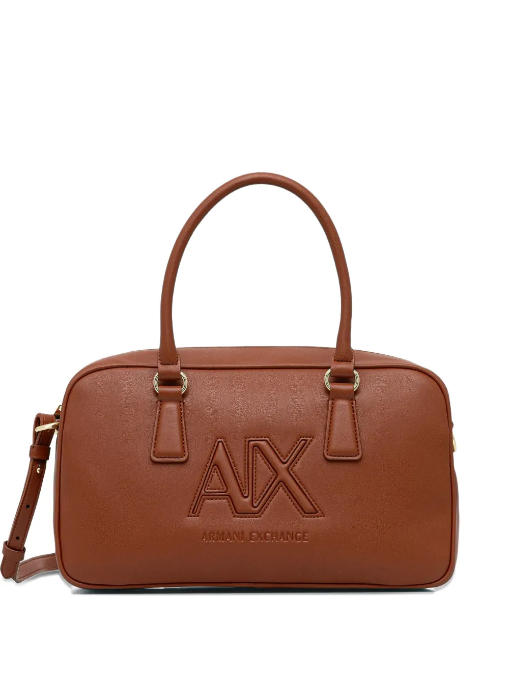 Armani Exchange logo-embossed tote bag - Marrone