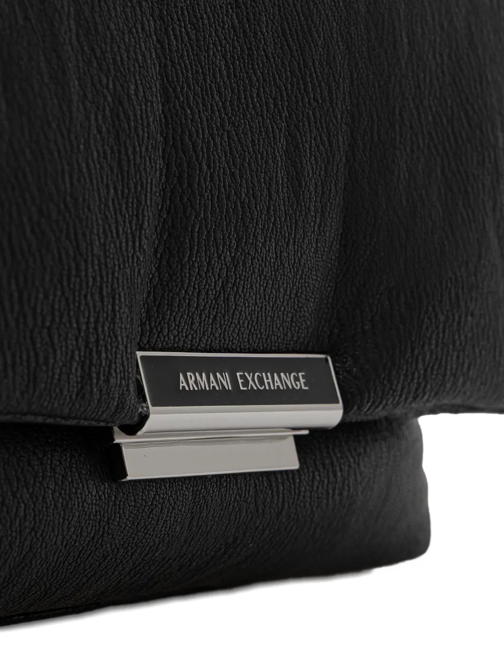 Armani Exchange Boekentas crossbodytas met logoplakkaat en ketting Zwart
