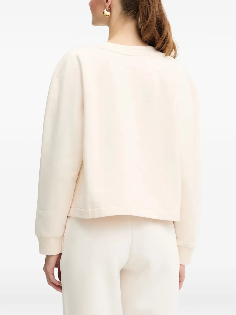  Armani Exchange V-neck Logo-plaque Sweatshirt - Neutrals 