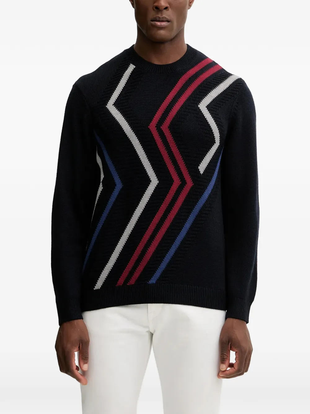 Armani Exchange zigzag-pattern sweater - Nero