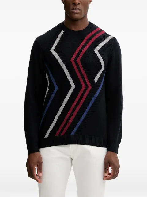 Armani Exchange suéter con motivo en zigzag