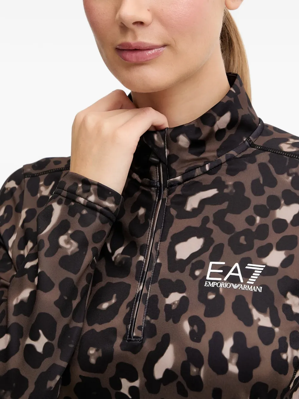 Ea7 Emporio Armani Onderlaag met luipaardprint Bruin