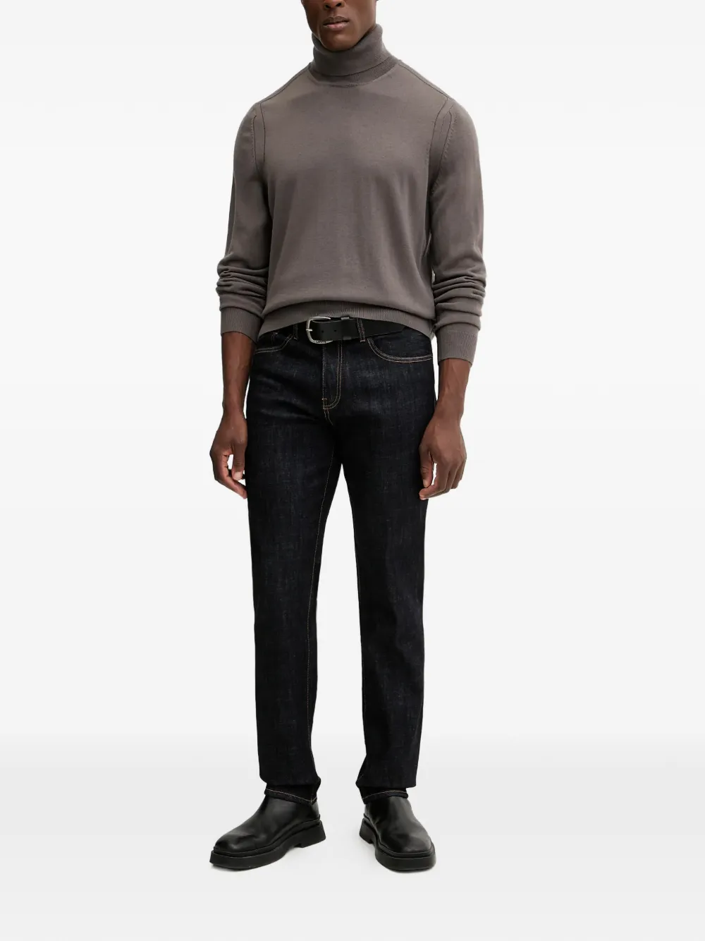 Armani Exchange logo-patch jeans - Blauw