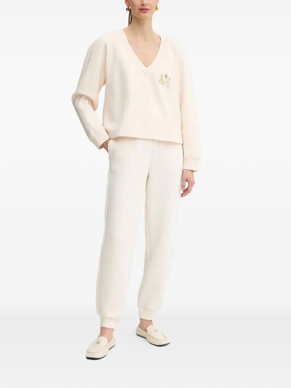  Armani Exchange Logo-patch Trousers - Neutrals 