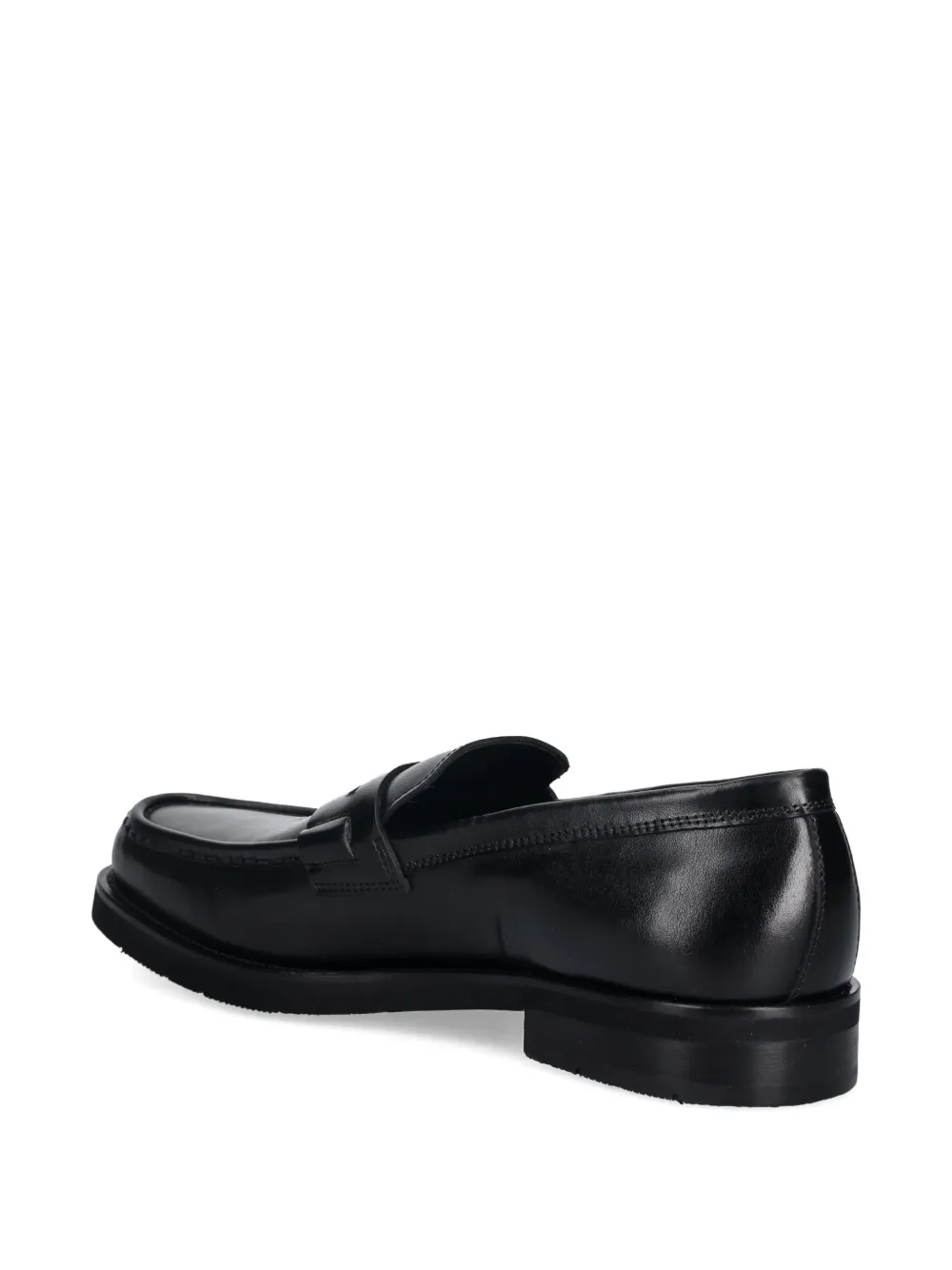 Baldinini Leren penny loafers Zwart