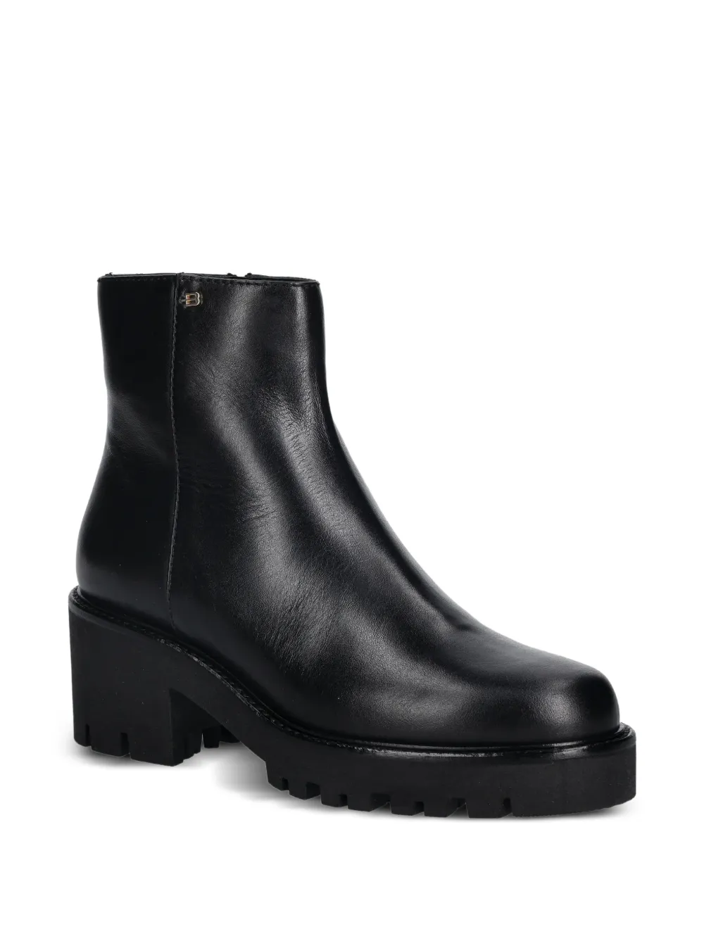  Baldinini Lug-sole Heeled Ankle Boots - Black 