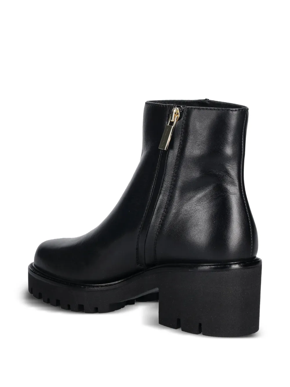  Baldinini Lug-sole Heeled Ankle Boots - Black 