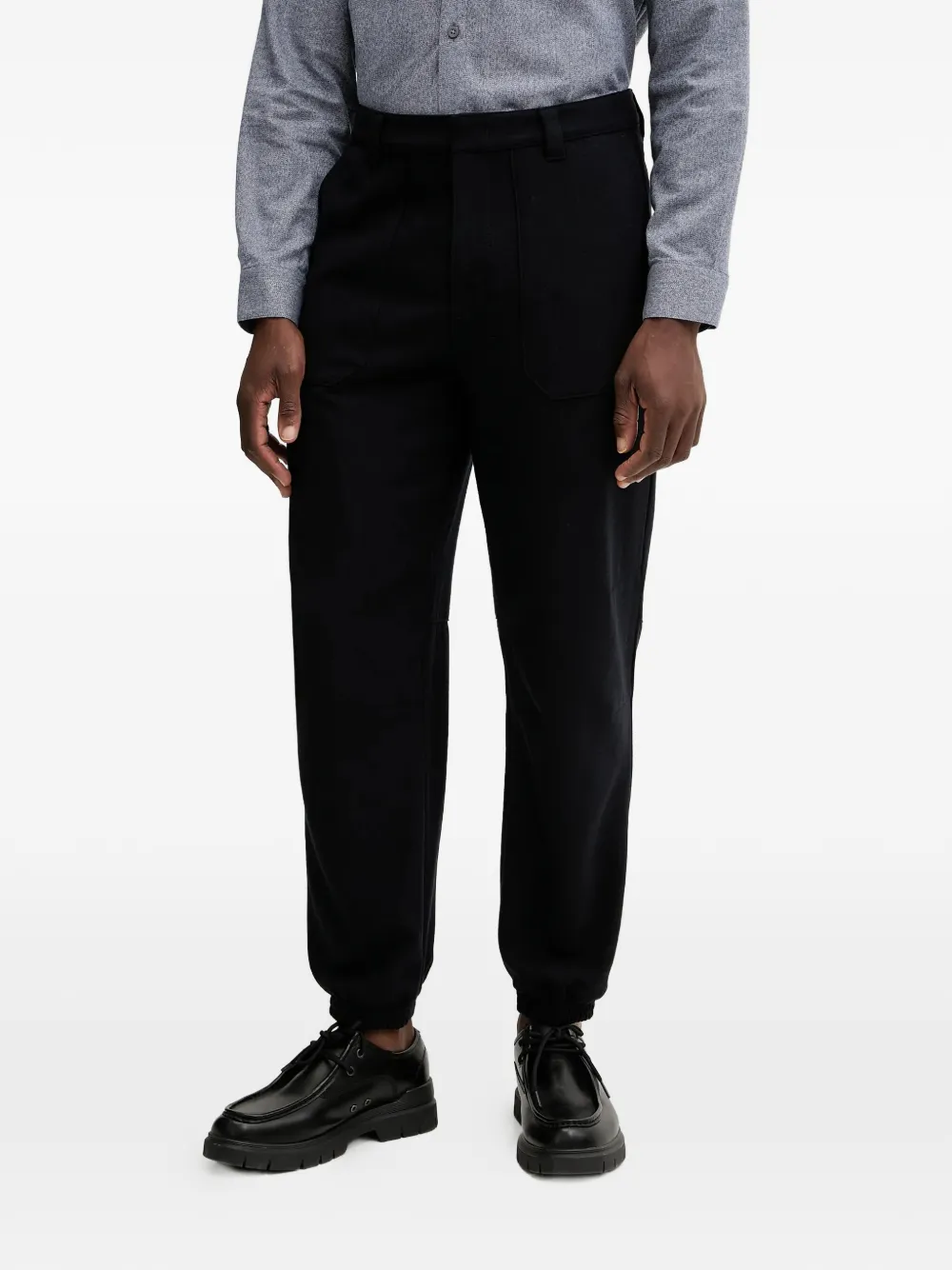 Armani Exchange logo-plaque trousers - Nero
