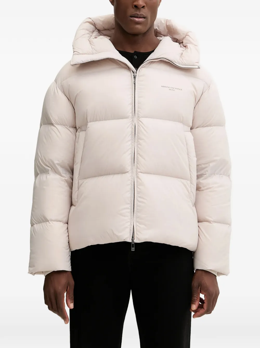 Armani Exchange Giacca con cappuccio e zip - Toni neutri