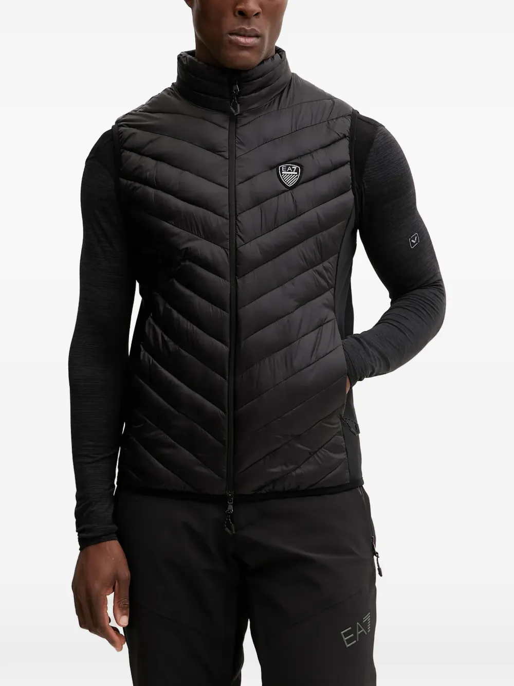 Ea7 Emporio Armani quilted gilet - Nero