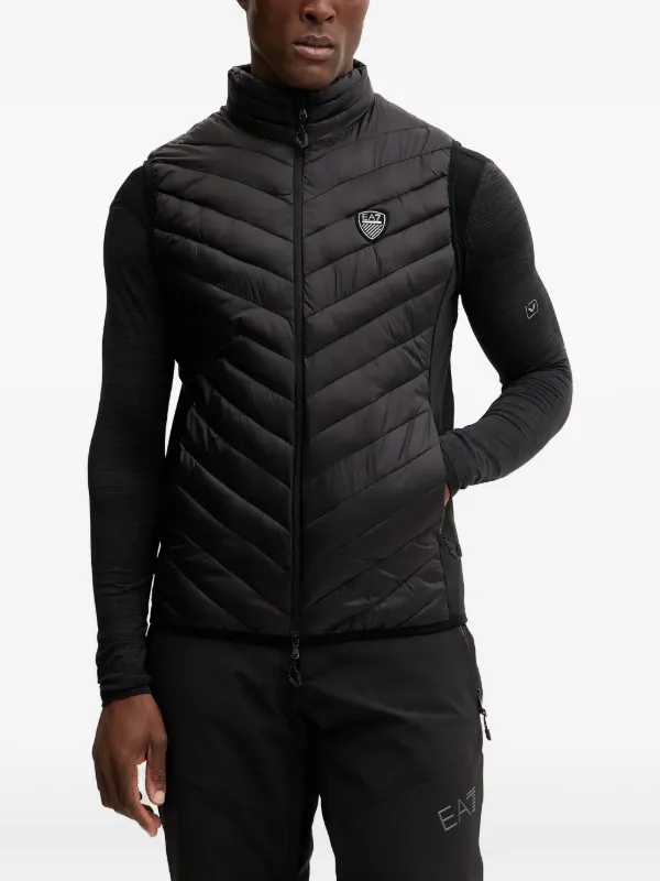 Ea7 Emporio Armani キルティング ベスト | ブラック | FARFETCH JP