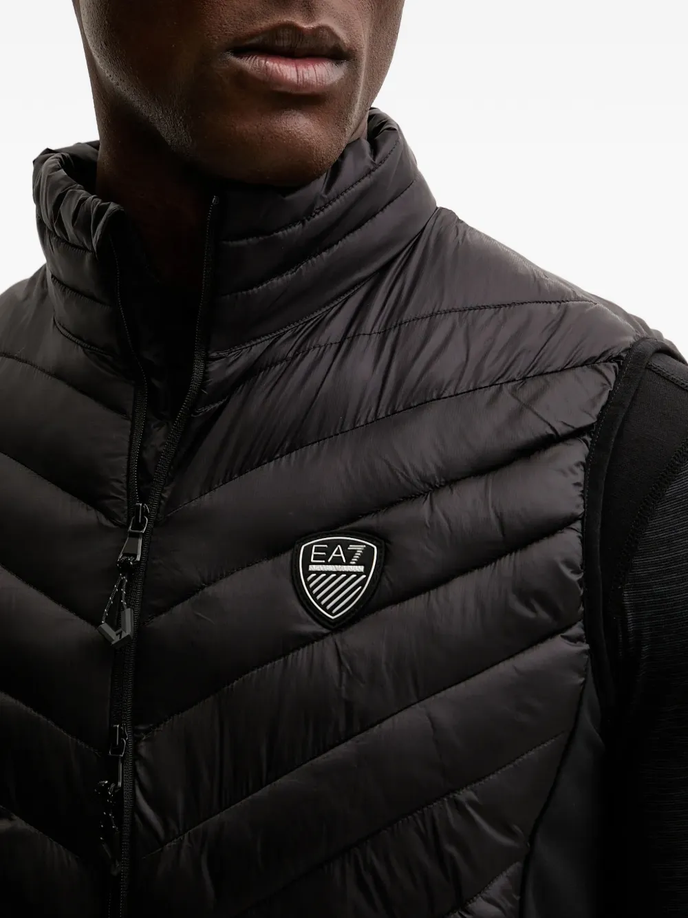 Ea7 Emporio Armani Gewatteerde bodywarmer Zwart