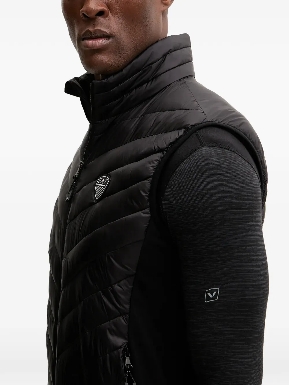 Ea7 Emporio Armani Gewatteerde bodywarmer Zwart
