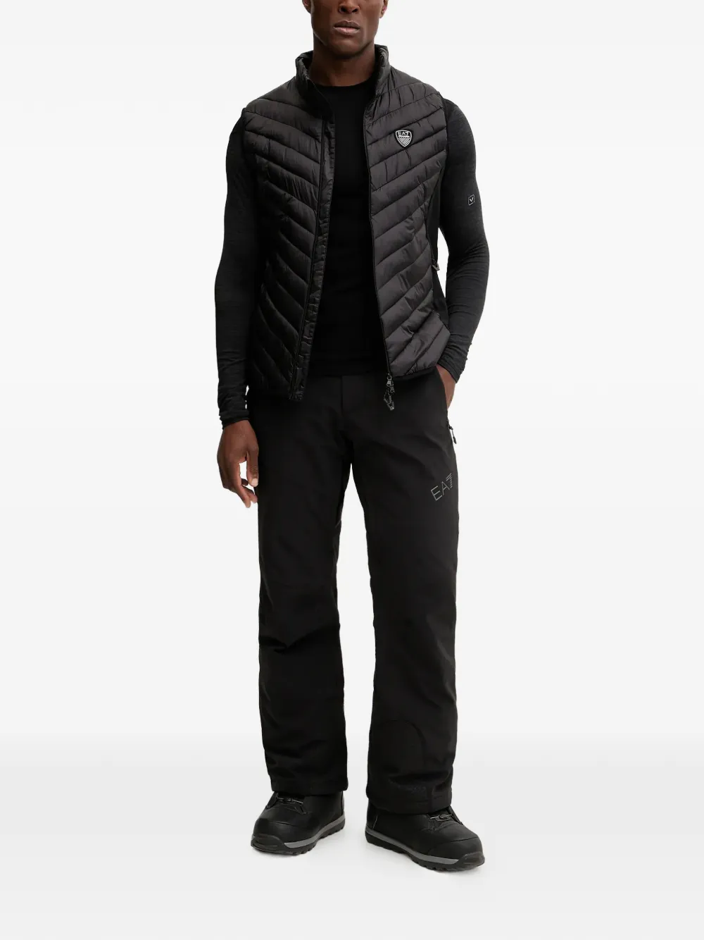 Ea7 Emporio Armani Gewatteerde bodywarmer Zwart