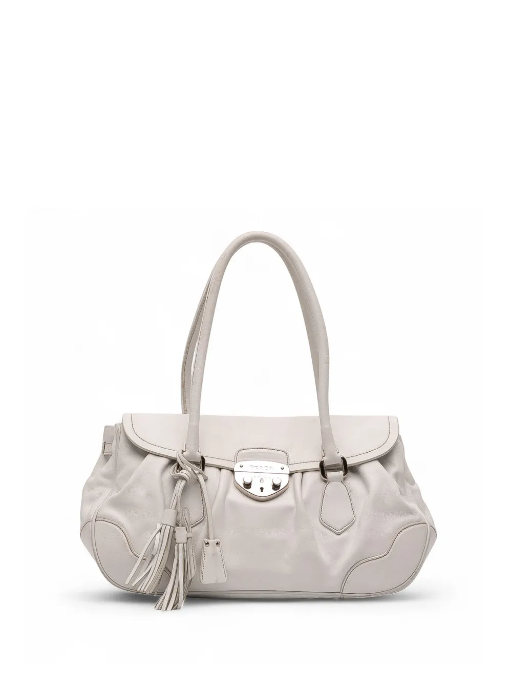 Prada Pre-Owned 2013-2025 Soft Calf Sound Lock shoulder bag | White | Image 1