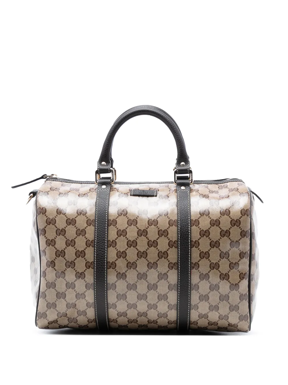 Gucci Pre-Owned 2016-2025 mittelgroße GG Joy Boston Tasche mit Kristallen - Braun