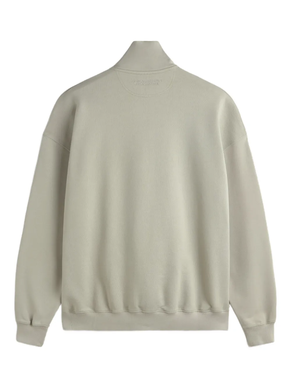 LES HÉRITIERS logo quarter zip sweatshirt - Beige