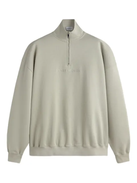 LES HÉRITIERS logo quarter zip sweatshirt