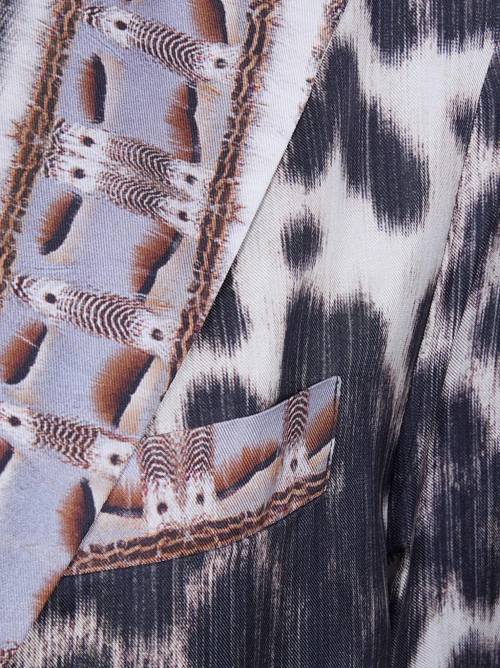  Pierre-louis Mascia Patterned Silk Coat - Neutrals 