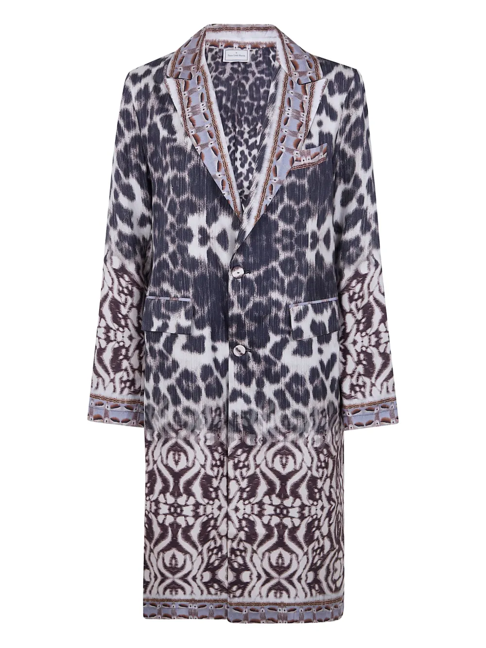 Pierre-Louis Mascia patterned silk coat - Toni neutri