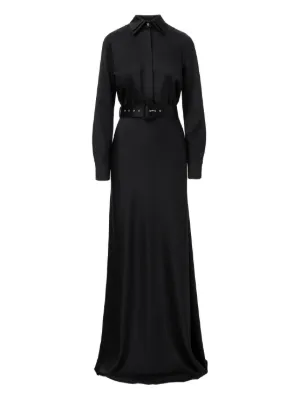 chinese dress ladies CRUSH TIE BACK MAXI | BLACK — THIRD FORM