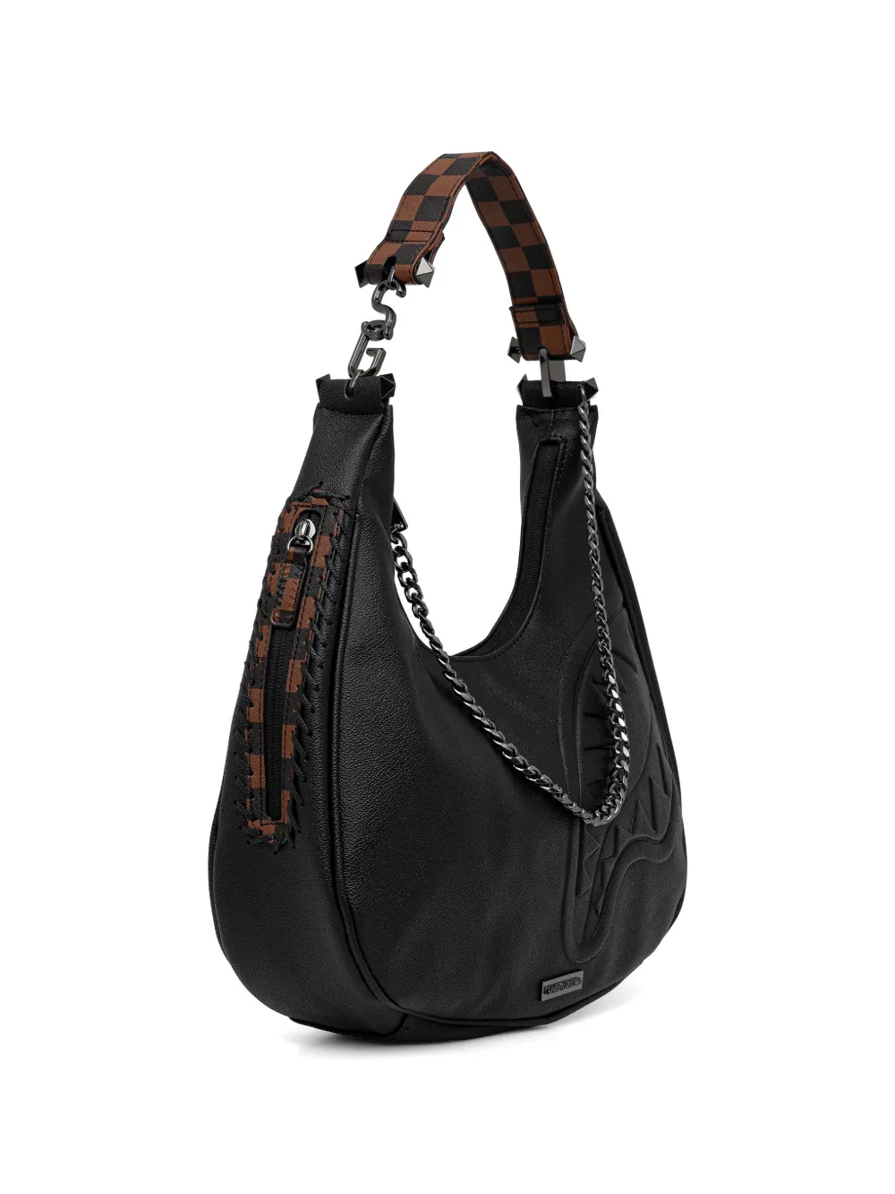  Sprayground Does Of Check Vice Shoulder Bag - Black 