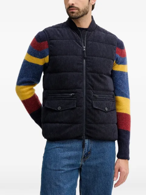 Benetton corduroy zip-fastening gilet