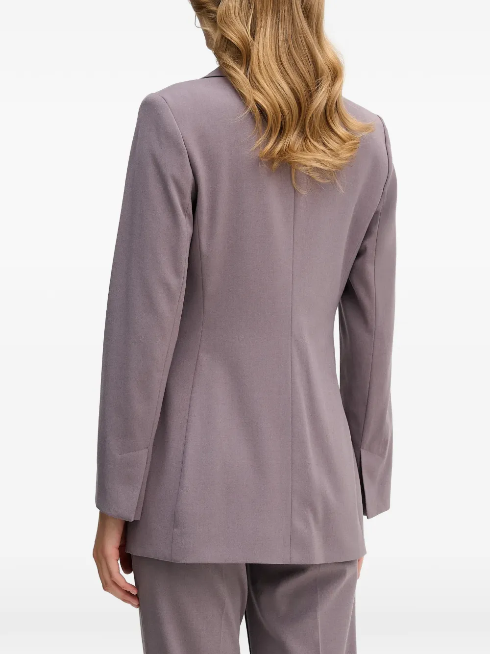  Sisley Buttoned V-neck Blazer - Grey 