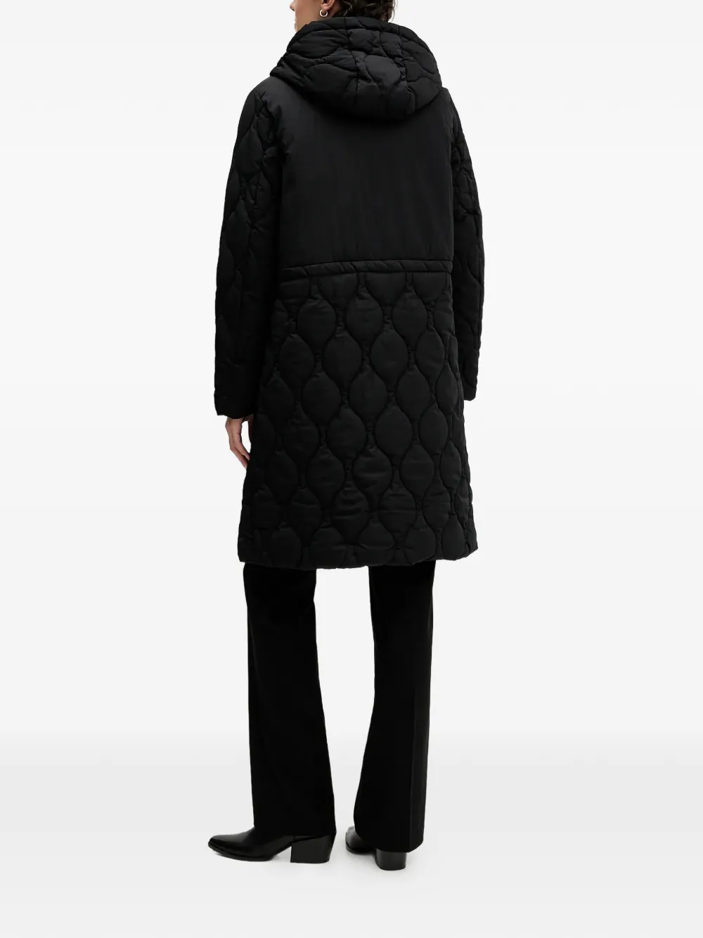  Sisley Plumífero Con Capucha - Negro 
