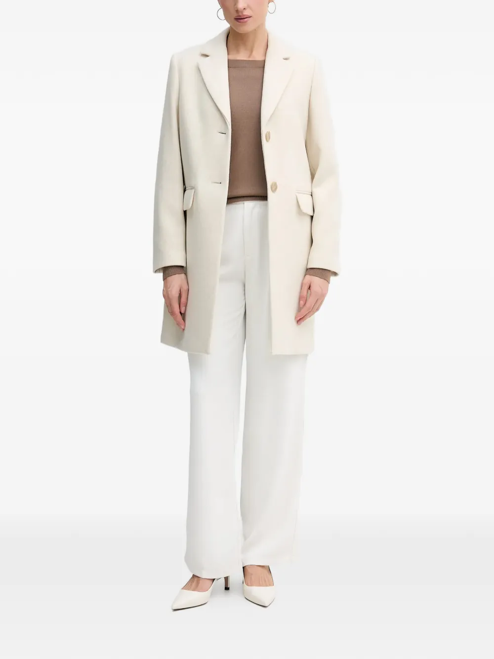  Sisley Single-breasted Coat - Neutrals 