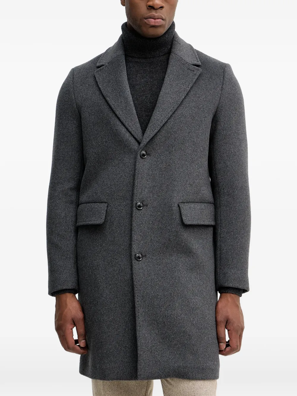 Sisley single-breasted coat - Grigio