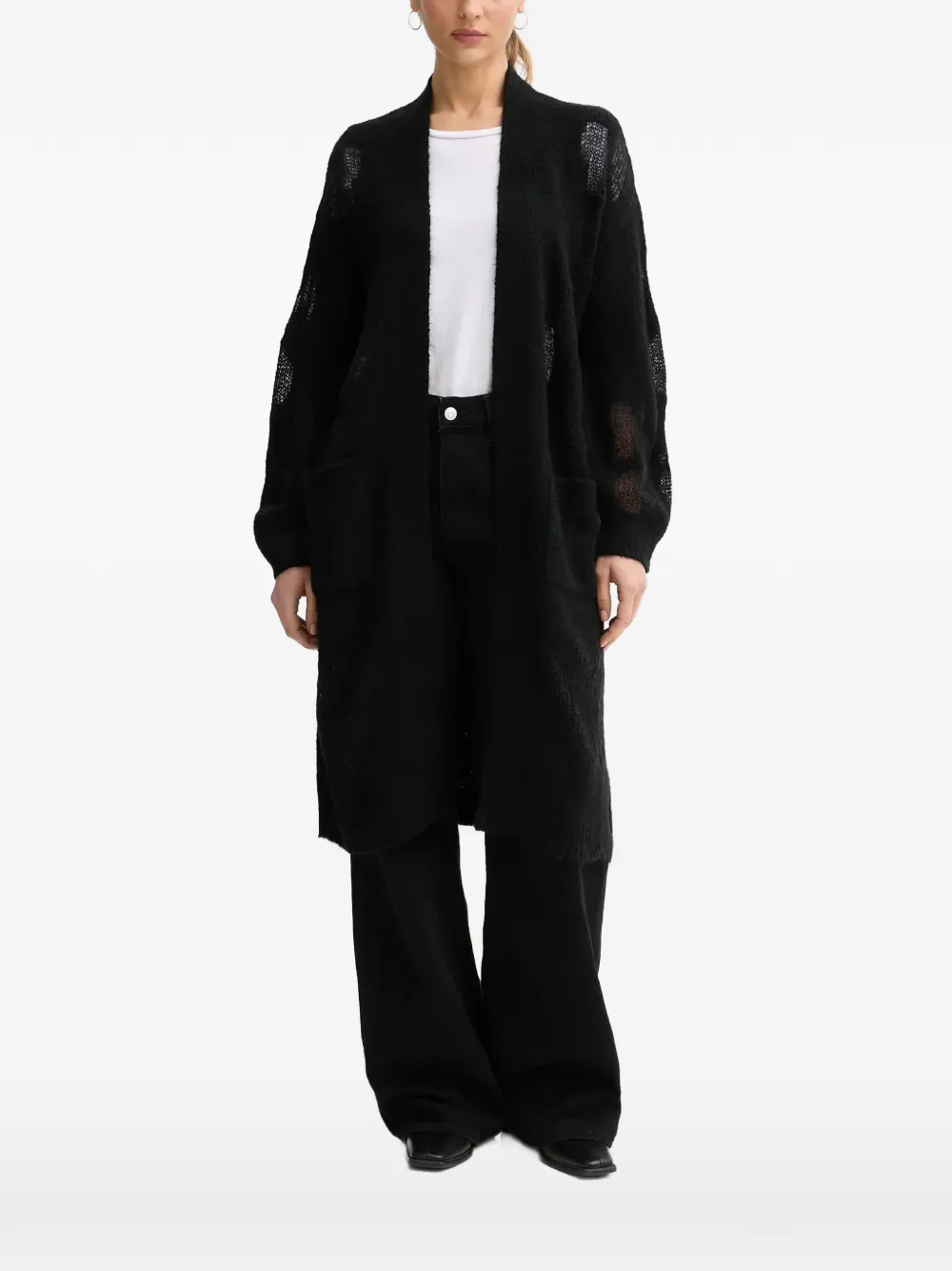 Benetton open-front cardigan - Nero