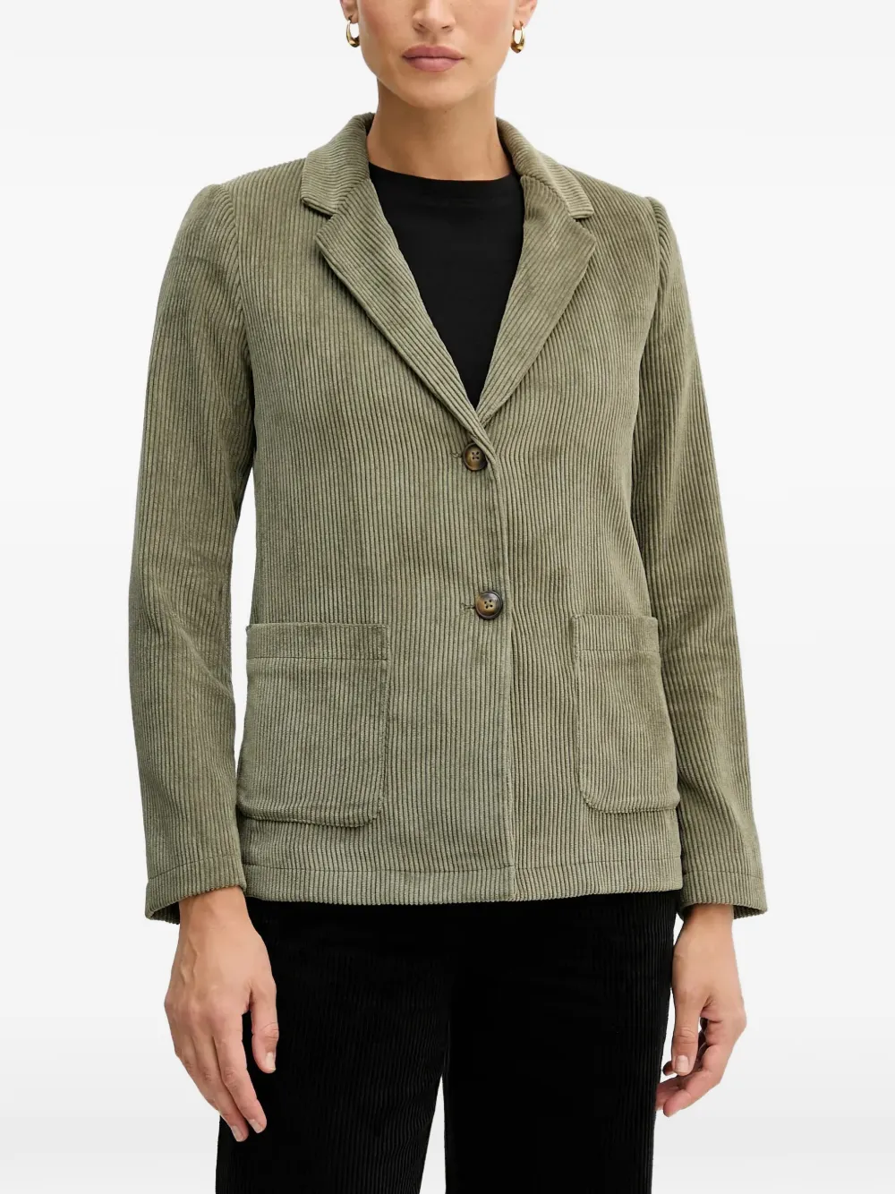 Benetton corduroy button top | Green | Image 1
